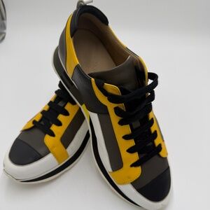 Hermès Men’s Sneakers – Multicolor Leather (Yellow, Black, White, Gray)